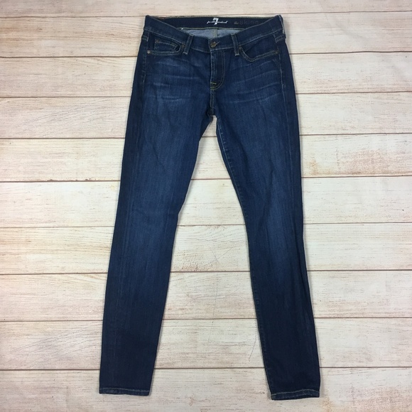 7 For All Mankind Denim - 7 For All Mankind Dark Skinny Jeans 27